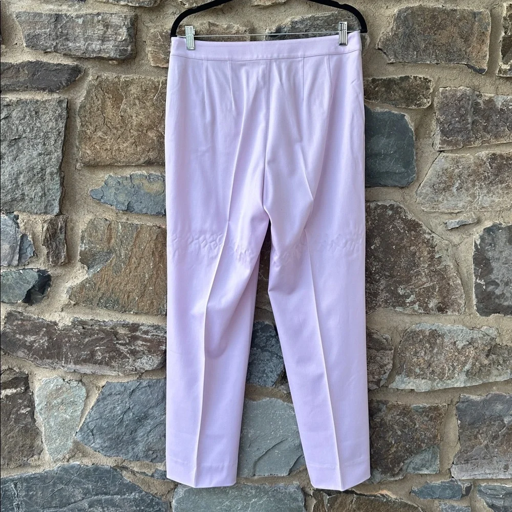 St. John Pastel Flat Front Dress Pants in Light Purple Size 10 - Picture 4 of 5